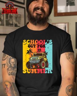 Funny School’s Out For Summer Teacher Summer Vacation Groovy T-Shirt