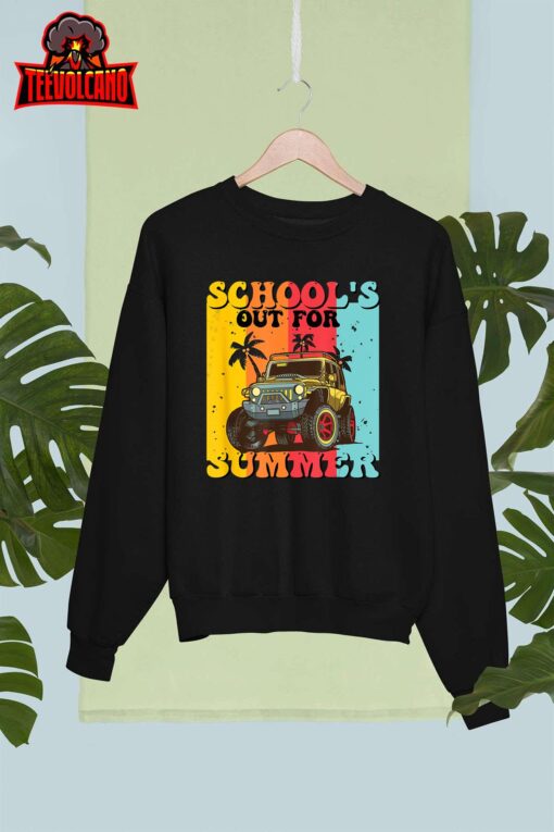 Funny School’s Out For Summer Teacher Summer Vacation Groovy T-Shirt