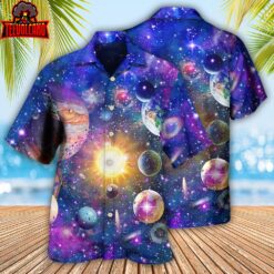 Galaxy Astronomy Galaxy Colorful Solar Hawaiian Shirt