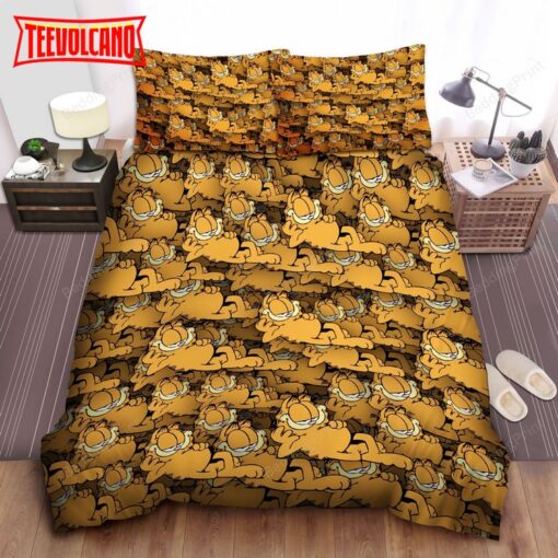 Garfield Lying Down All Over Printed Bed Sheets Duvet Cover Bedding Sets