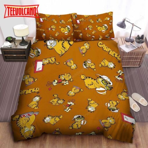 Garfield Theme Funny Pattern Bed Sheets Duvet Cover Bedding Sets
