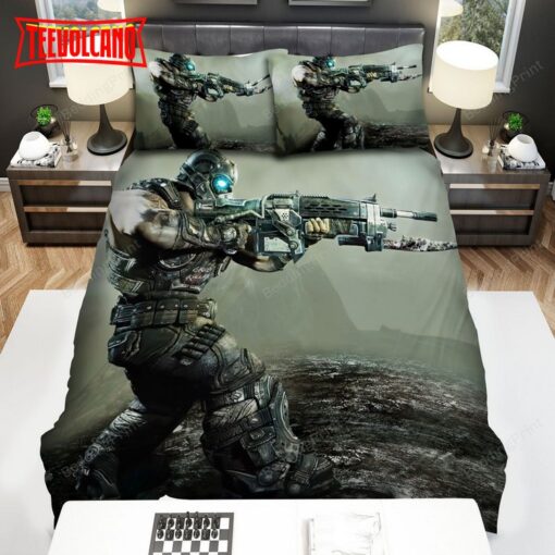 Gears Of War Character Shooting Duvet Cover Bedding Sets
