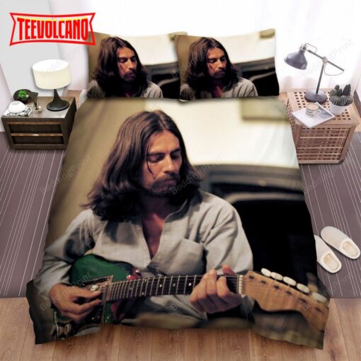 George Harrison With Guitar Photo Duvet Cover Bedding Sets