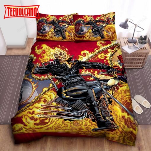 Ghost Rider Riding Bed Sheets Duvet Cover Bedding Sets