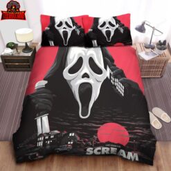 Ghostface Art Painting In Scream Movie Poster Duvet Cover Bedding Sets