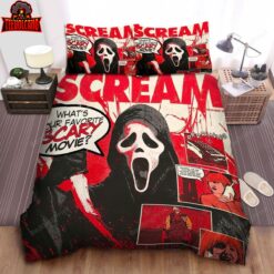 Ghostface In Scream Comic Art Style Poster Duvet Cover Bedding Sets