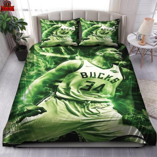 Giannis Antetokounmpo Milwaukee Bucks NBA 07 Duvet Cover Bedding Sets