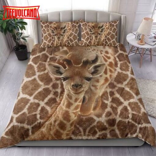 Giraffe Mom And Baby Duvet Cover Bedding Sets