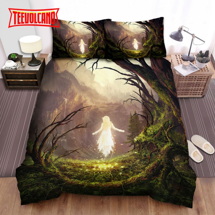 Glowing Fairy In The Forest Bed Sheets Duvet Cover Bedding Sets