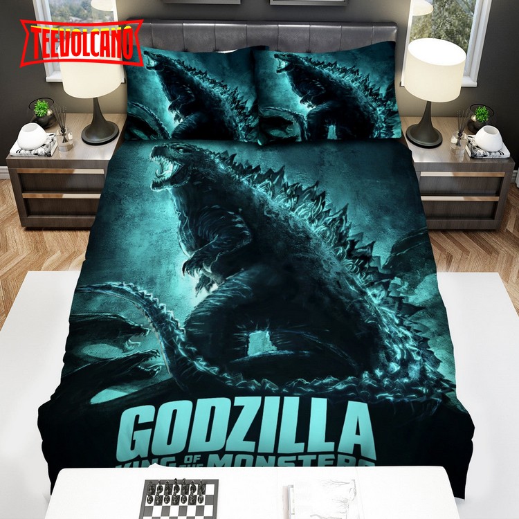 Godzilla King Of The Monsters Digital Painting Poster Duvet Cover Bedding Sets