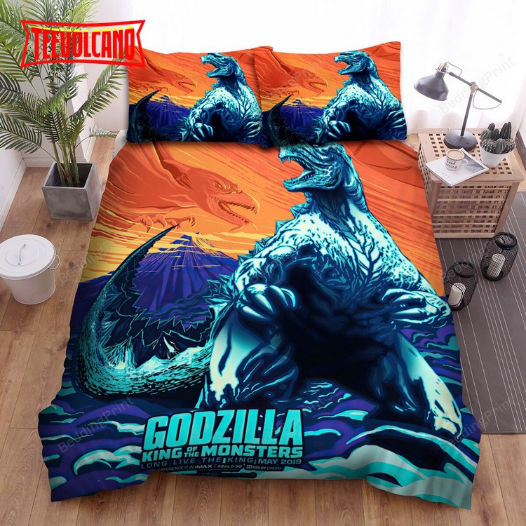 Godzilla Long Live The King Digital Art Duvet Cover Bedding Sets