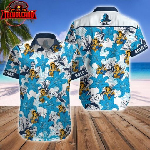 Gold Coast Titans Mascot Hawaiian Shirt