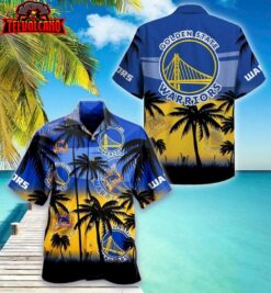 Golden State Warrior Champions Sunset Beach Hawaiian Shirt