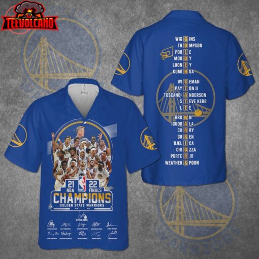 Golden State Warriors 21 22 NBA Champions Hawaiian Shirt