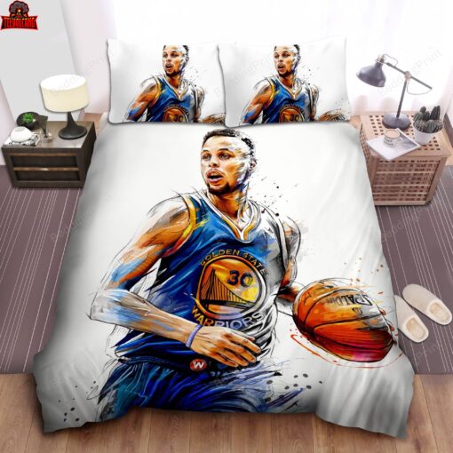 Golden State Warriors Stephen Curry Epic Moment Illustration Bedding Sets