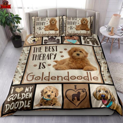 Goldendoodle The Best Therapy Is Goldendoodle Bedding Sets