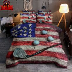 Golf And American Flag Bedding Sets