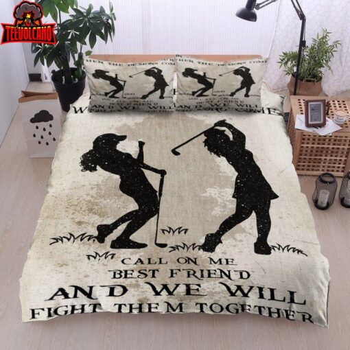 Golf Girl We Will Fight Them Together Bedding Sets