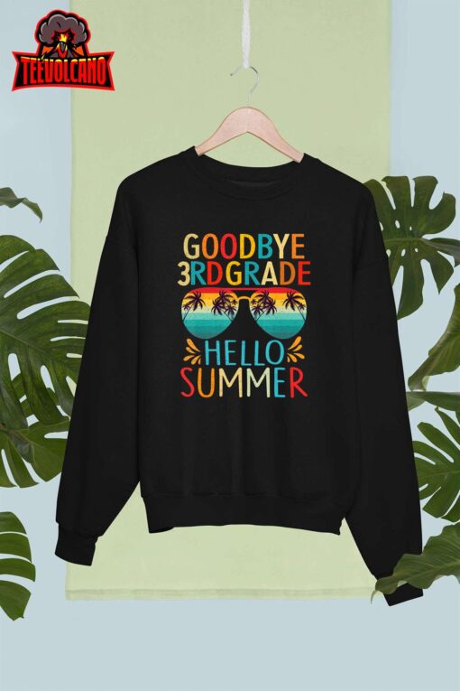 Goodbye 3rd Grade Hello Summer Last Day of School Boys Kids T-Shirt