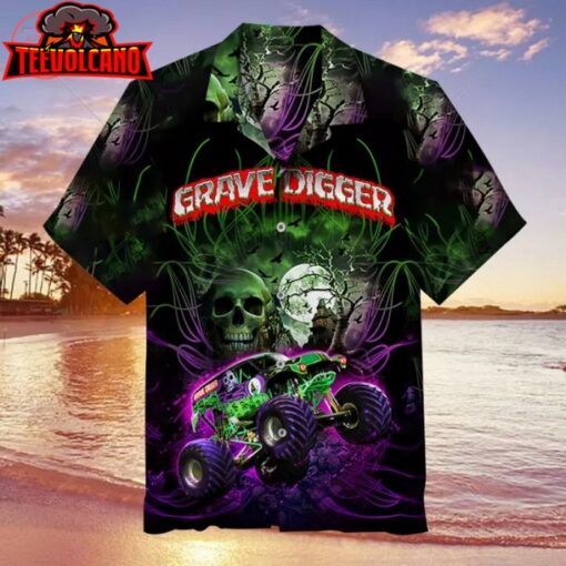 Grave Digger House Of Horror Hawaiian Shirt