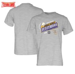 Gray LSU Tigers 2023 NCAA Men’s Baseball College World Series T-Shirt