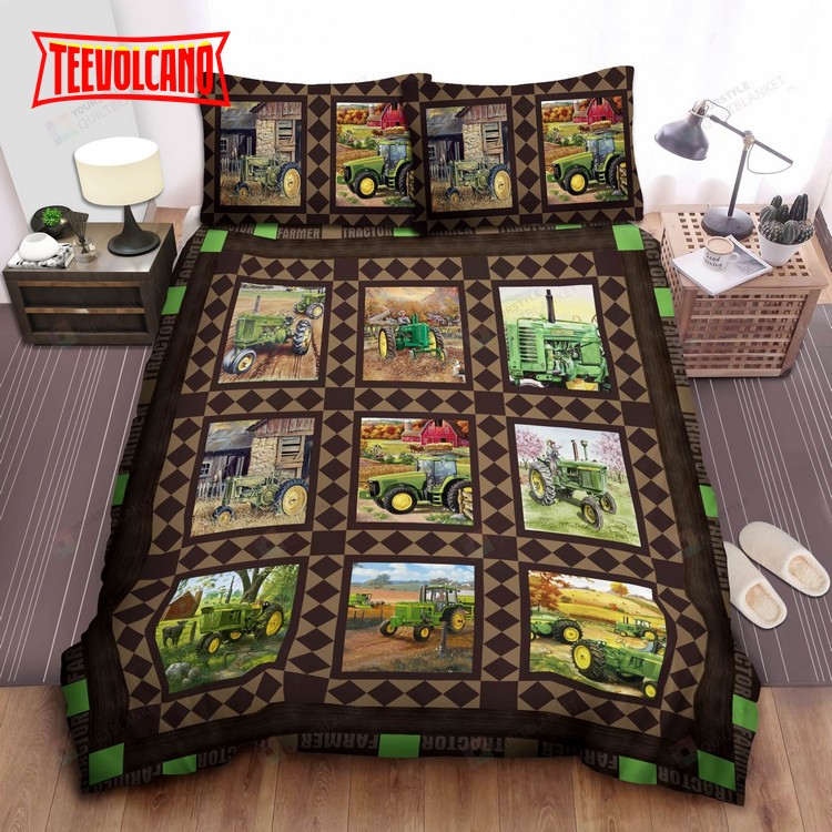 Green Tractor Farmer Life Bed Sheets Duvet Cover Bedding Sets