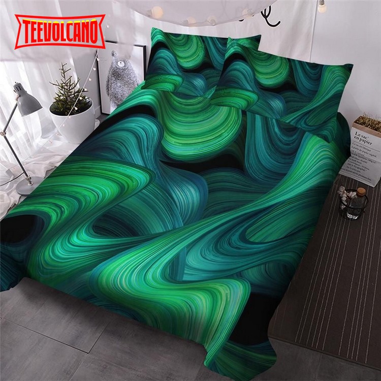 Green Turquoise Swirl Bed Sheets Duvet Cover Bedding Sets