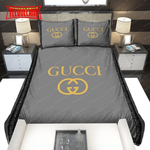 Grey Gucci Duvet Cover Bedding Sets V2