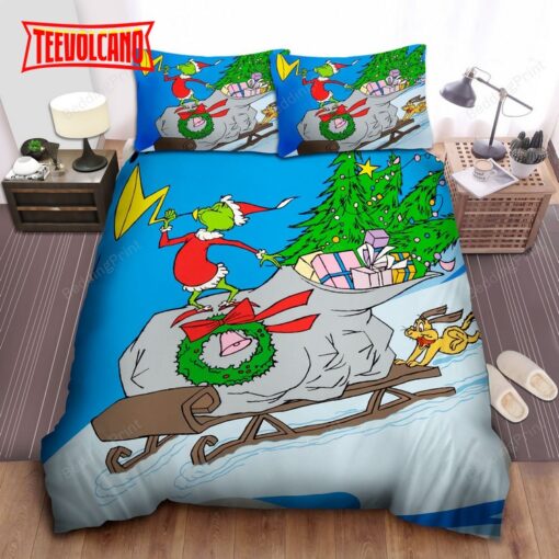 Grinch Stealing Christmas Presents Duvet Cover Bedding Sets