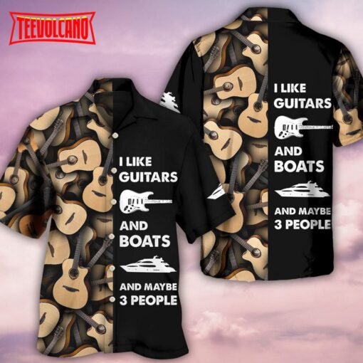 Guitar And Boat I Like Hawaiian Shirt