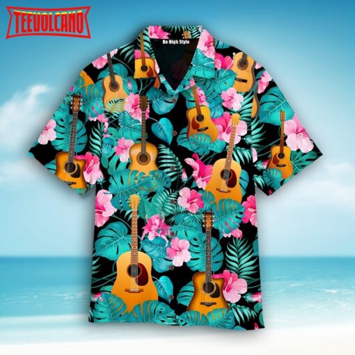 Guitar Tropical Hawaiian Shirt