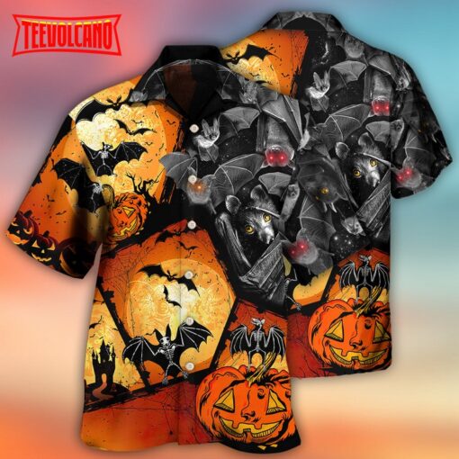 Halloween Bat Pumpkin Scary Hawaiian Shirt