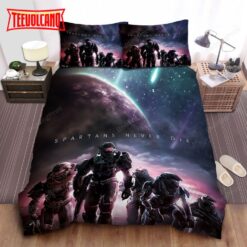 Halo Spartans Never Die Bed Sheets Duvet Cover Bedding Sets