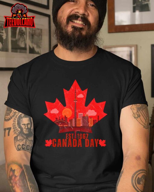 Happy Canada Day Cool Design Canada Maple For Women Men Kids T-Shirt