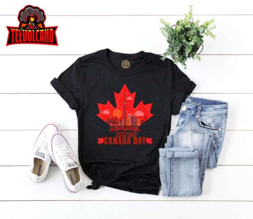 Happy Canada Day Cool Design Canada Maple For Women Men Kids T-Shirt