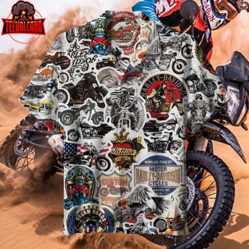 Harley Motors Commemorative Hawaiian Shirt