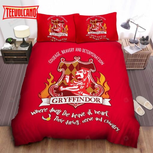 Harry Potter Gryffindor House Symbol And Motto Illustration Bedding Sets