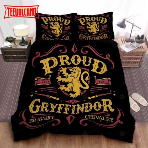 Harry Potter Proud To Be A Gryffindor Bravery And Chivalry Duvet Cover Bedding Sets