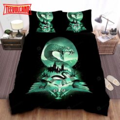 Harry Potter Slytherin House In Hogwarts Illustration Bedding Sets