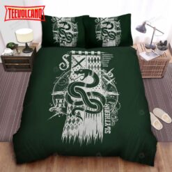 Harry Potter Symbol Of House Slytherin Ambition Cunning Bedding Sets