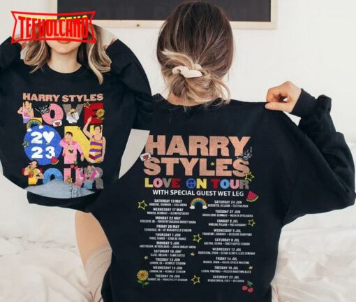 Harry Style Love On Tour 2023 Vintage Styles T-Shirt Double Side