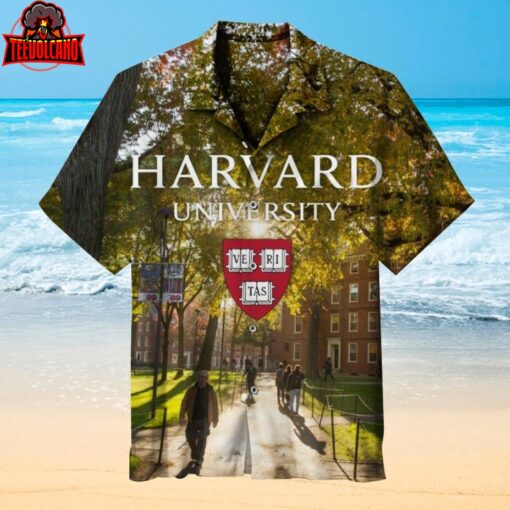 Harvard University Hawaiian shirt