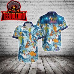 Hawaiian Island Scooby Doo Summer Button Up Shirt