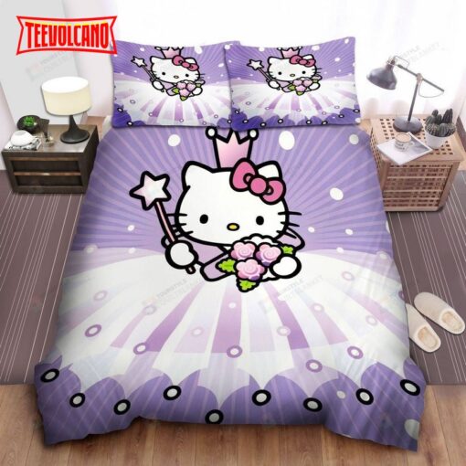 Hello Kitty In Purple Fairy Dress Duvet Cover Bedding Sets