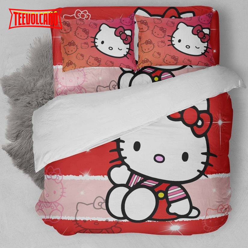 Hello Kitty Red Duvet Cover Bedding Sets