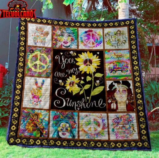 Hippie 3D Customized Quilt Blanket