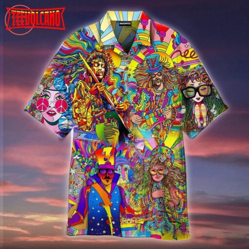 Hippie Music Colorful Hawaiian shirt