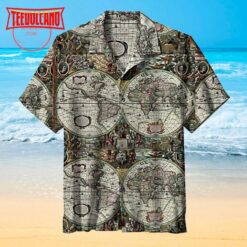 Historical Old World Map Hawaiian Shirt