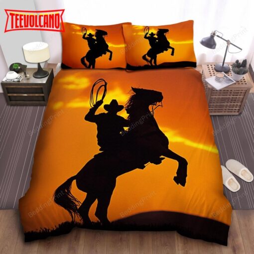 Horse Riding Cowboy Bed Sheets Duvet Cover Bedding Sets