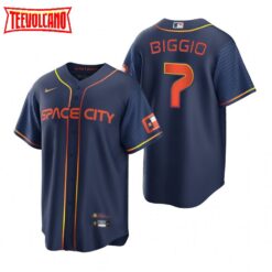 Houston Astros Craig Biggio Replica 2022 City Connect Navy Jersey